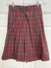 Vtg Bermuda Shorts, Archie Brown  Son Red Green Plaid Tartan 10, 100 Cotton