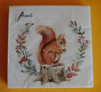 20 Servietten EichhöRnchen Winter 1 Packung Ovp Motivservietten Squirrel Ambient