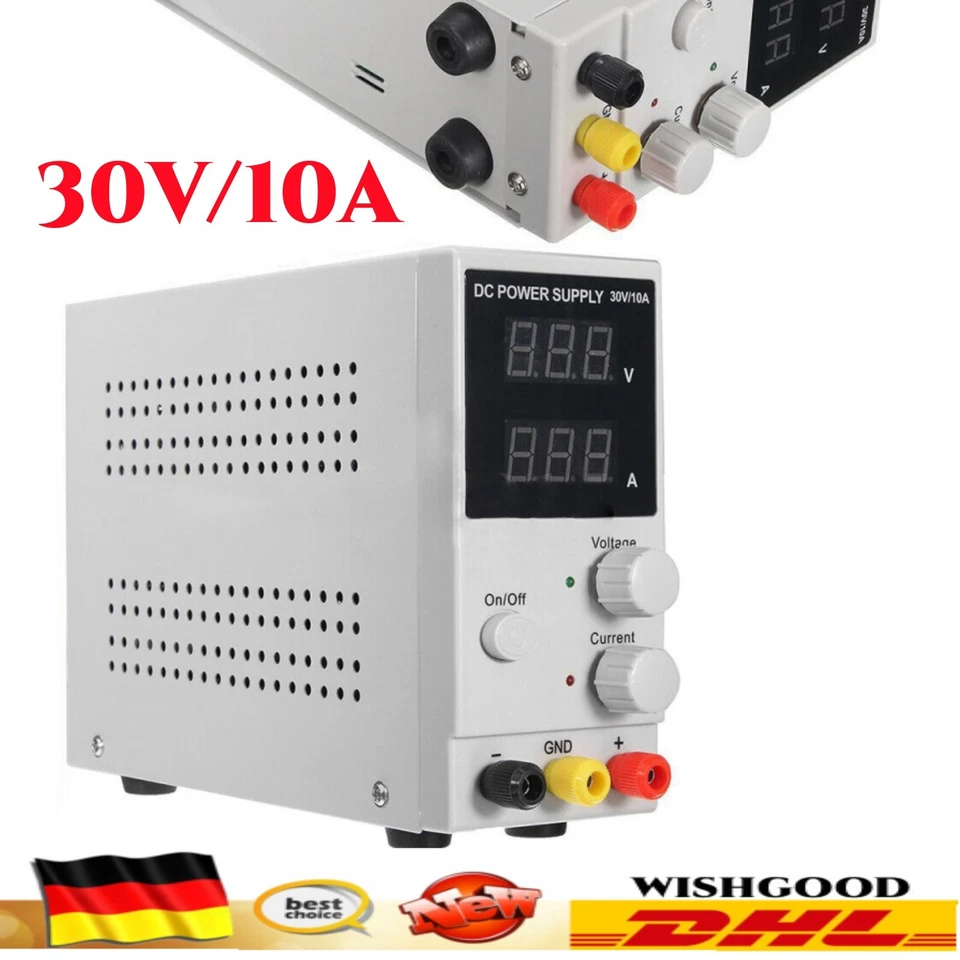 MARKENLOS Regelbare 30V/10A Digital Labornetzger?t Labornetzteil Netzger?t DC Stabilisiert