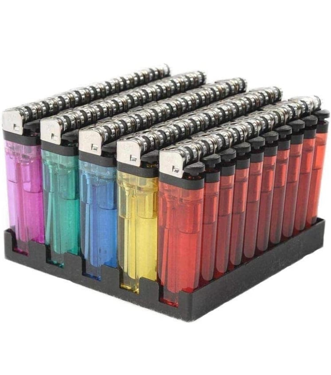 Cheap Clear Cigarette Lighter Full Size Disposable Lighters Lot - 50pcs display