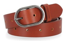 Harley-Davidson Women's HD Embossed Fully Adjustable Genuine Leather Belt, Brown