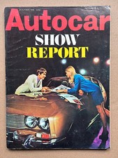 MOTOR SHOW 1968 AUTOCAR MAGAZINE OCTOBER 24 1968 - show report + new car news/ar