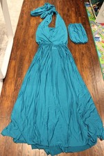 Eliza + Ethan Turquoise Multi-Style Maxi Dress OS