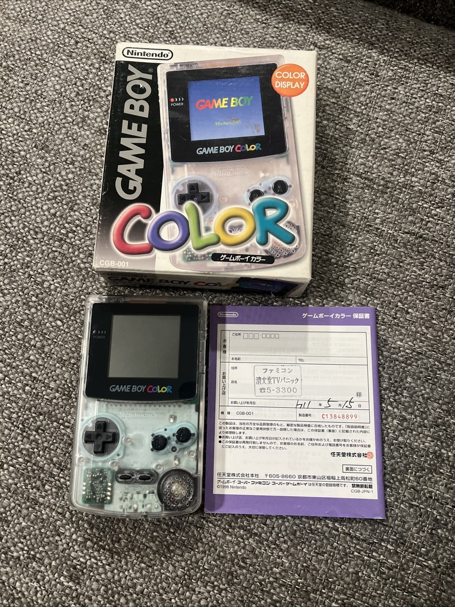 Nintendo Game Boy Color Clear Console With box From Japan Complete