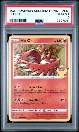 2021 POKEMON CELEBRATIONS #001 HO-OH PSA 10