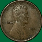 1911 Lincoln Wheat Cent Extremely Fine XF Coin #34044
