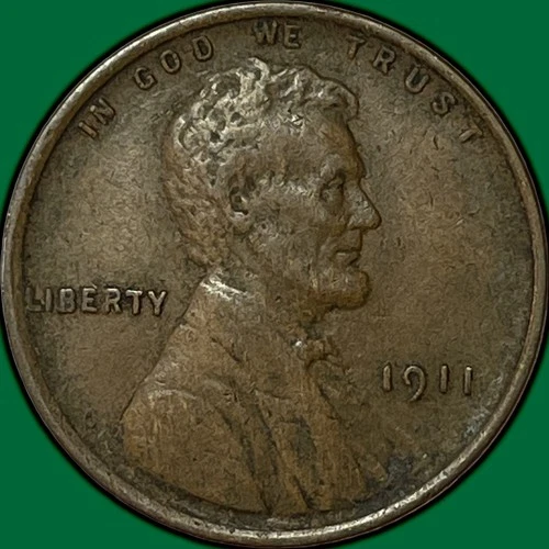 1911 Lincoln Wheat Cent Extremely Fine XF Coin #34044