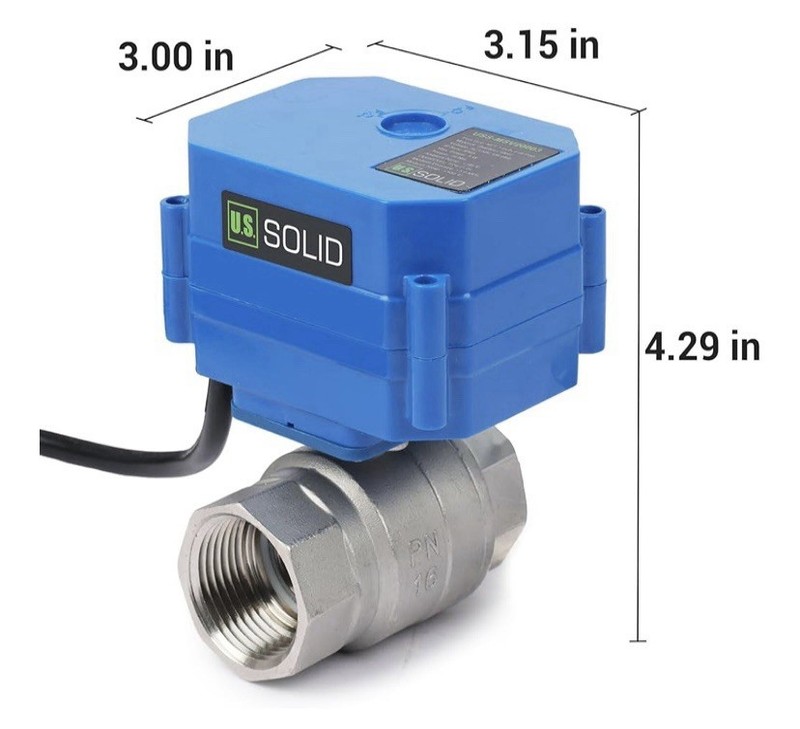 U.S. Solid 1" Motorized Ball Valve with US Plug 110VAC MSV20003 New