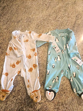 Carter's Footed Fleece Sleeper 2-Way Zip 3M Set Of 2