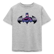 Maglietta Batman Cool Design Con Logo E Costume Rosa Bambini