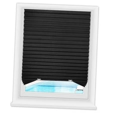  Window Blackout Shades, 100% Shading Cordless Light Filtering Pleated 6 Pack