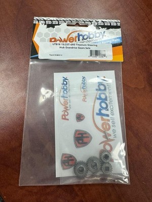 NEW Powerhobby UTB18 19T / 25T GR5 Titanium Steering Hub Overdrive Gears Set