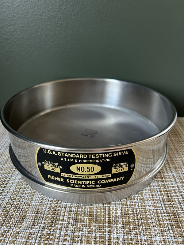 Fisher Scientific Co. - No. 50 - Standard Testing Sieve - 300 Micrometer EUC