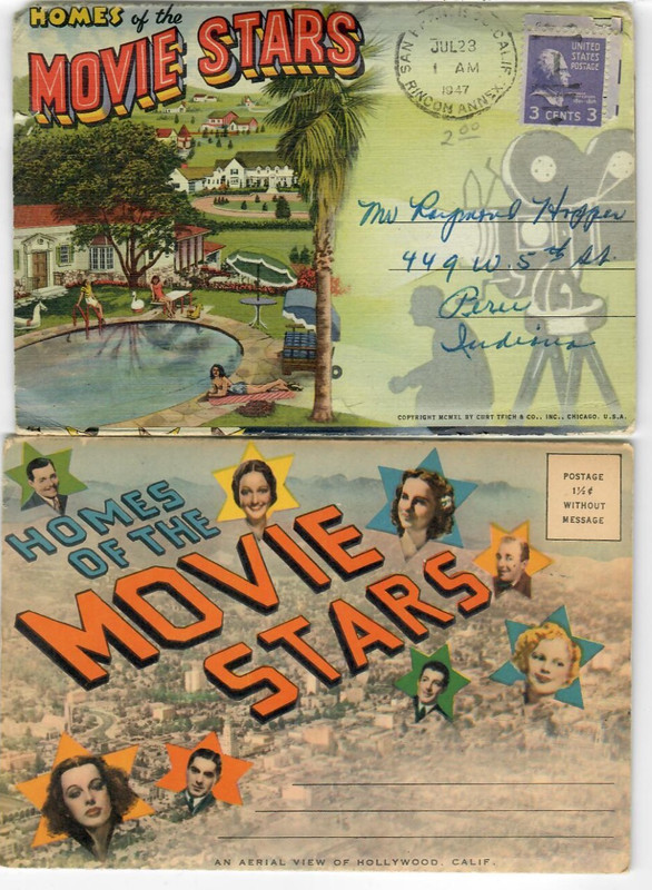 Hollywood, CALIFORNIA - 2 folios of Homes of the Movie Stars 1947