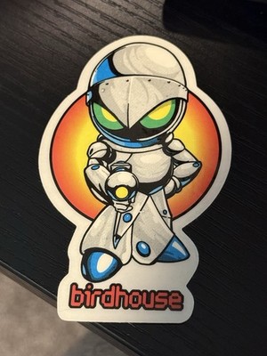 1997 Original Vintage Jeremy Klein Birdhouse Robot Skateboard Sticker