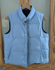 WOMENS DESIGNER REVERSIBLE CREW W DOWN FILLED PUFFER WAISTCOAT / GILLET SIZE 10