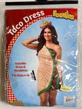 Rasta Imposta Foodies Taco Dress Costume Unisex Size 4-10 Headpiece