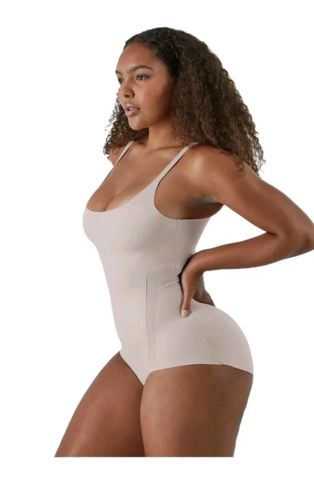 Maidenform flexee XXL Extra Firm Shapewear Bodysuit FLS108 Sculpts Shaping Blush — 第 2/4 张图片