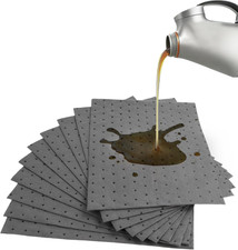 Upgrade 13"X9.8" Oil Absorbent Pads 10 Pack  Trimmable Mat with Professional-Gr