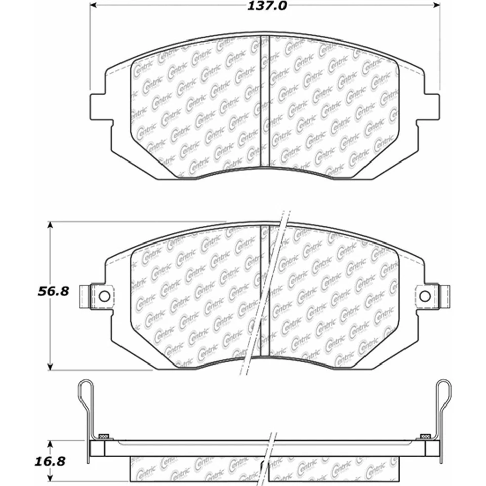 适用于 2002 - 2012 年斯巴鲁 Legacy | Centric 前盘刹垫 | 陶瓷 — 第 4/4 张图片