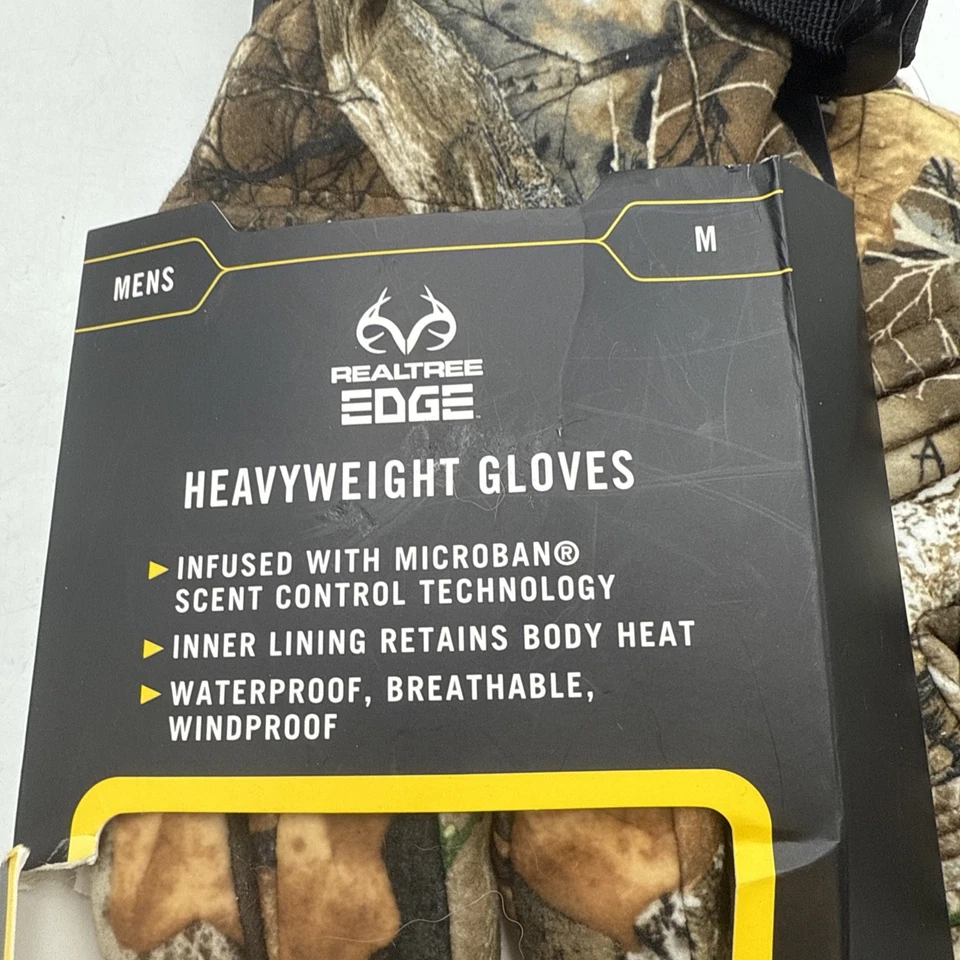 Realtree Edge Heavyweight Hunting Gloves Scent Control Water Proof NEW Sz Med. - Image 4 of 4