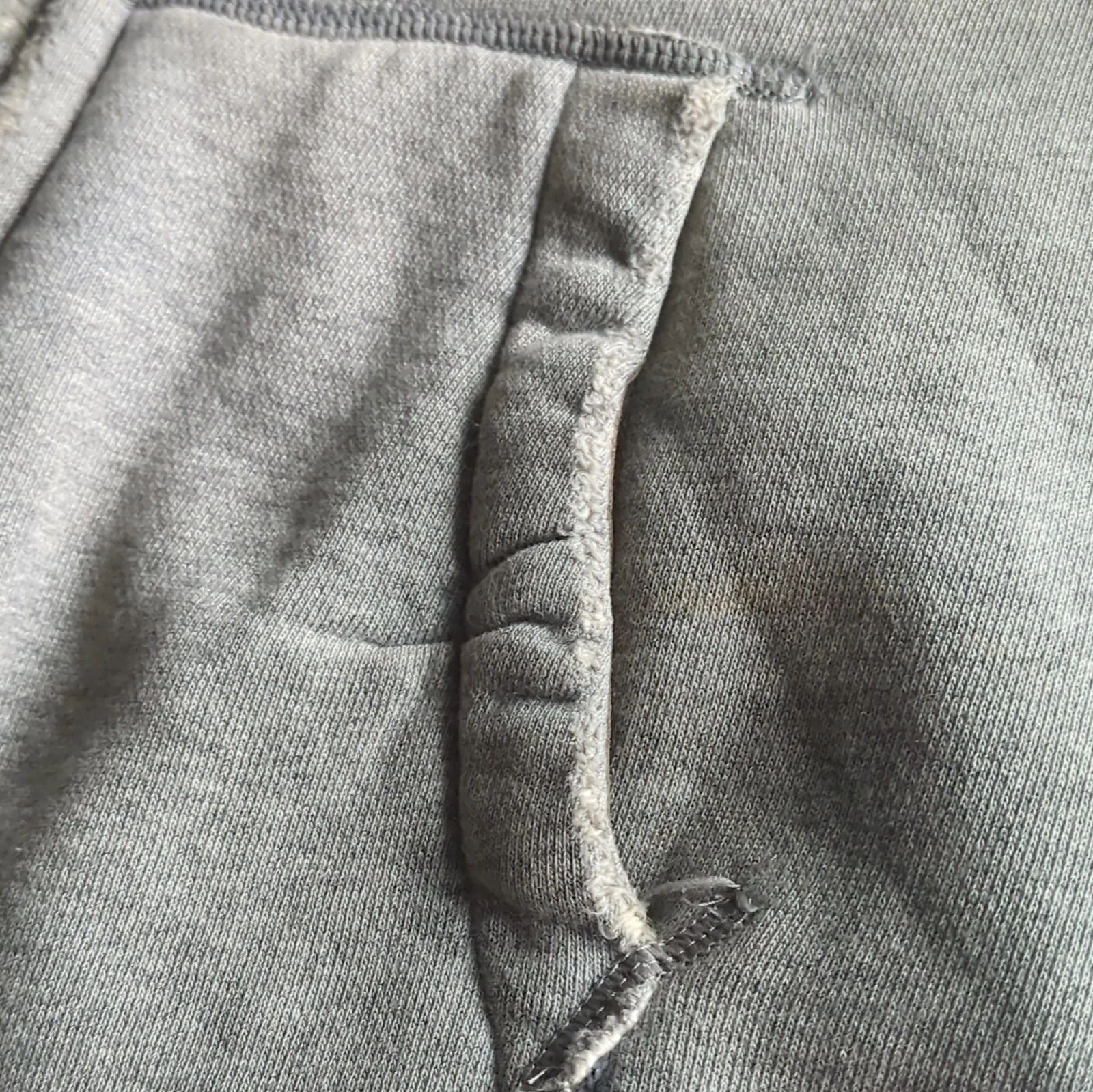 Y2K Abercrombie & Fitch Wolf Jaw Jacket Fur Lined XL Worn Thrashed Hoodie Gray image 9