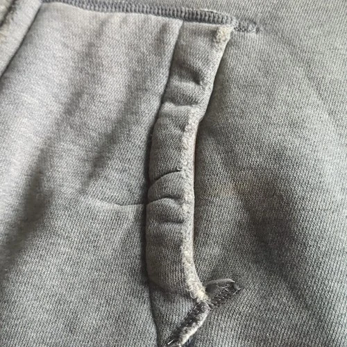 Y2K Abercrombie & Fitch Wolf Jaw Jacket Fur Lined XL Worn Thrashed Hoodie Gray image 9
