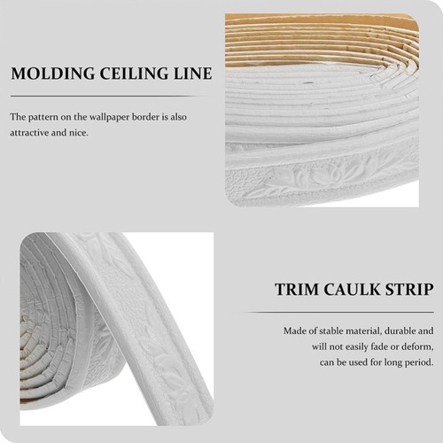 2 rollos de pegatina de cintura autoadhesiva borde de pared moldura - Imagen 10 de 12