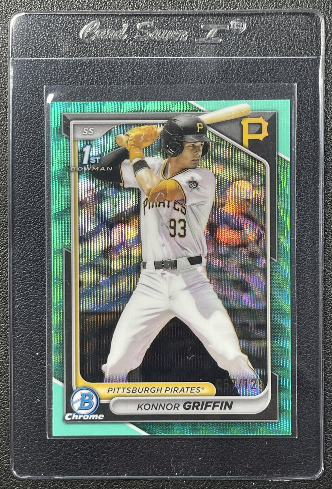 KONNOR GRIFFIN 2024 BOWMAN CHROME DRAFT #BDC-22 1ST AQUA WAVE REFRACTOR 67/125