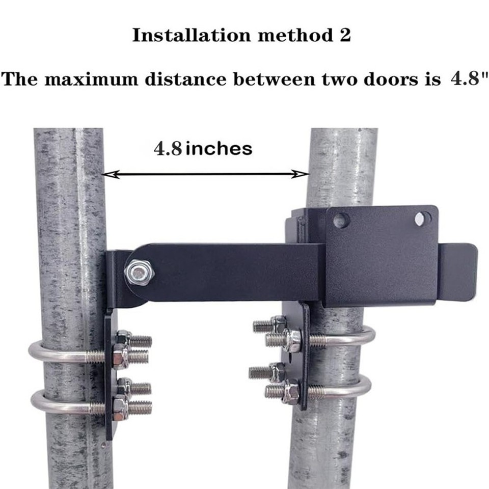 Chain Link Fence Latch Double Gate Latch Black Color Easy Installation ...