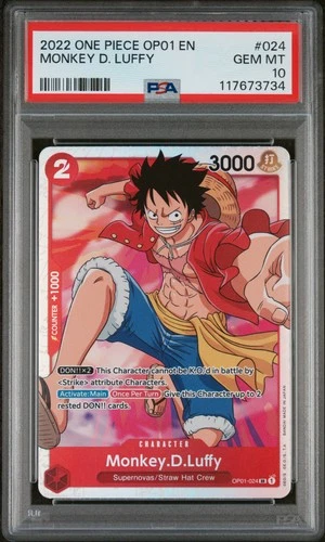 2022 ONE PIECE OP01-ROMANCE DAWN #024 MONKEY D. LUFFY PSA 10