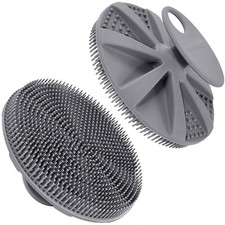 INNERNEED Food-Grade Soft Silicone Body Scrubber Shower 4th generation, Gray