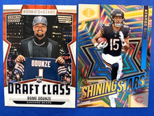 Rome Odunze 24 Panini R&S Draft Class RC & 24 Illusions Shining Stars RC