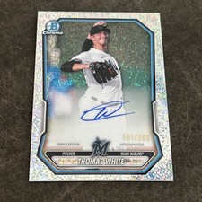 Thomas White 2026 Bowman Chrome #CPA-TW Speckle Refractor Prospect Auto /299