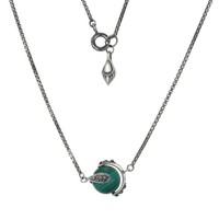 Schicke Malachit-Sterlingsilber-Halskette