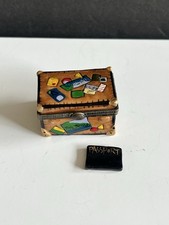 Maleta maletero de viaje de colección CAJA BARATIJA con pasaporte porcelana bisagras