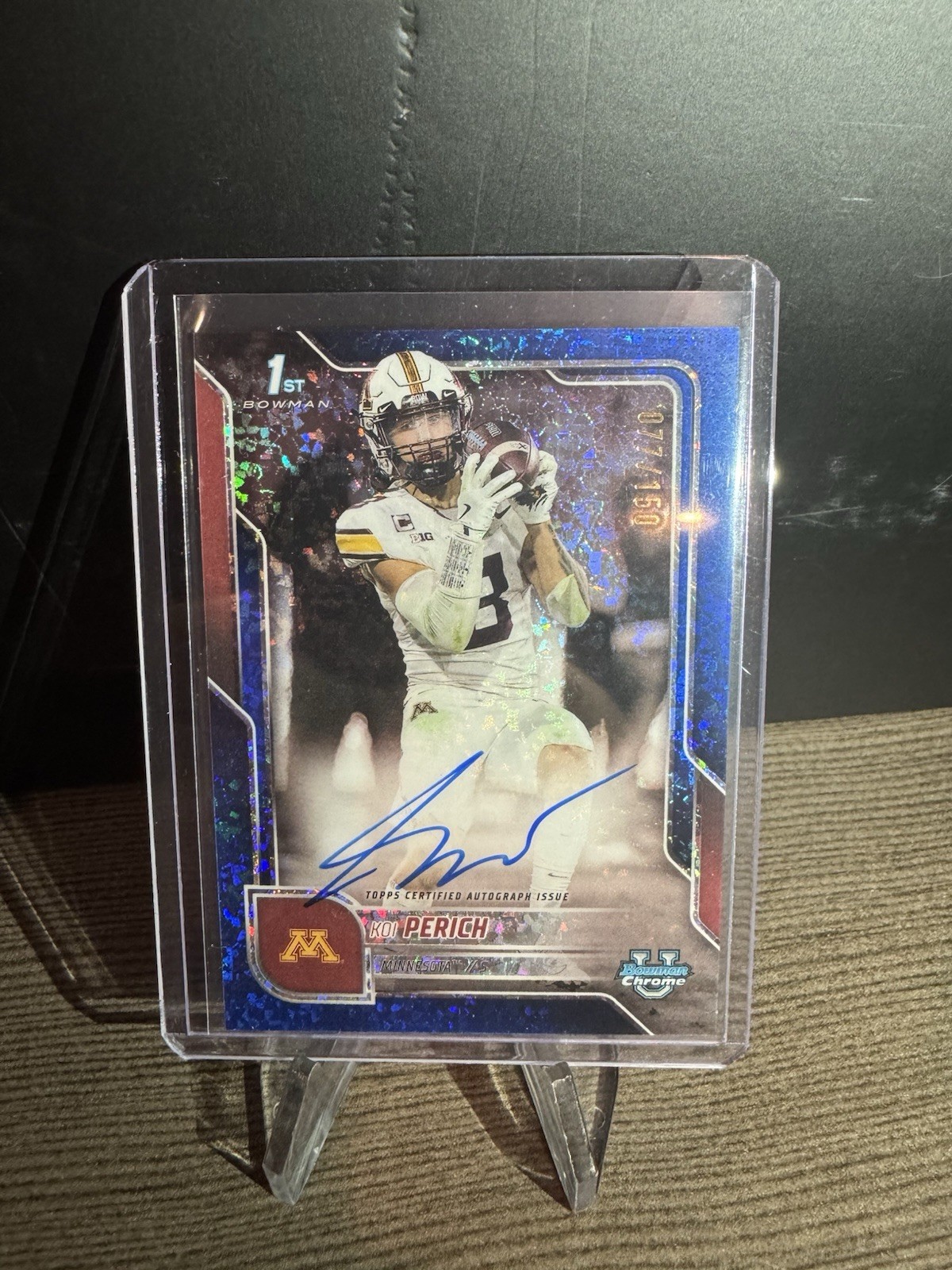 2025 Bowman Chrome U 1st Bowman Koi Perich Blue Diamond Auto /150