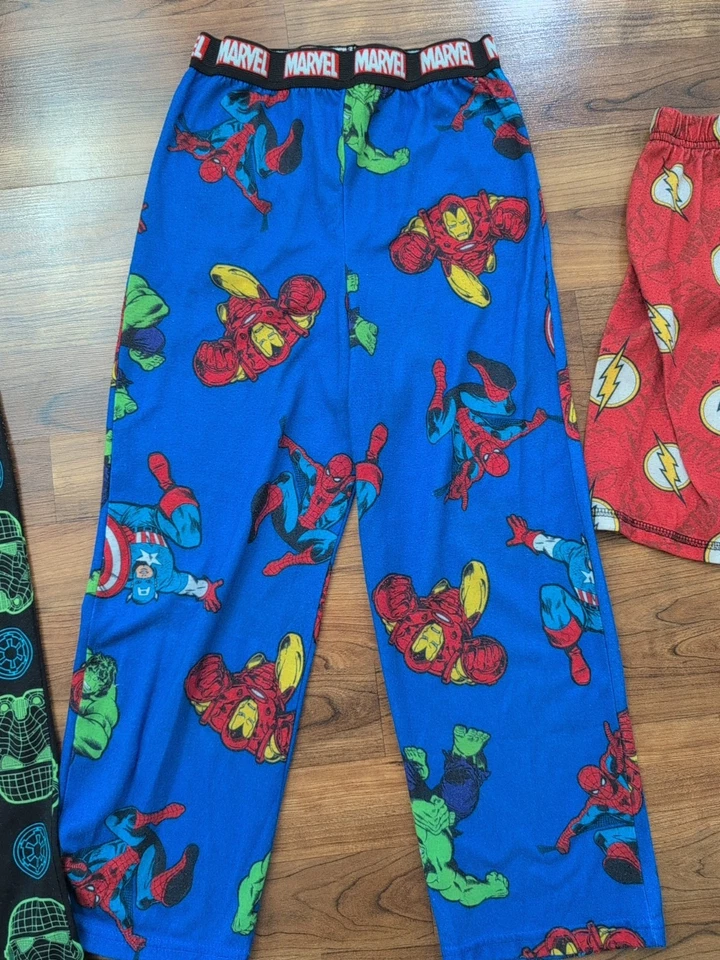Pantalones de pijama Spiderman Marvel y StarWars para niños talla M (6/8) Super Hero Flash Hulk Foto 3 de 4