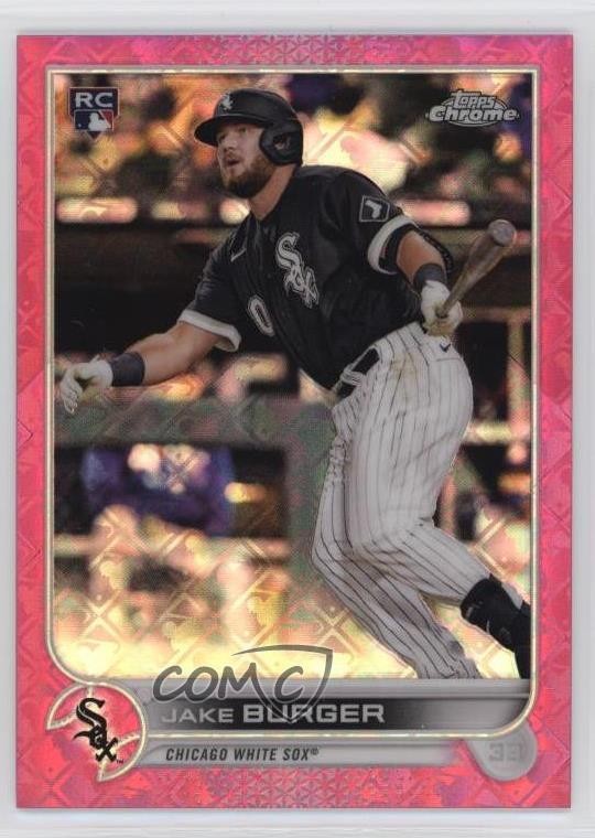 2022 Topps Chrome Logofractor Edition Pink Refractor 119/199 Jake Burger #13 k2f