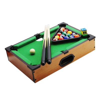 Portable Pool Table Set Mini Tabletop Billiards Family Desktop Snooker Gift