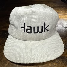 Vintage Hawk Beige Corduroy Adjustable Hat Cap. Made in USA