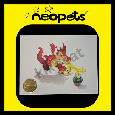 RARE Neopets 2009 Birthday Lithograph #24/250 Signed Anthony Conley Limited