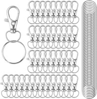 SchlüSselring Edelstahl Klein 100 StüCk Karabiner SchlüSselanhäNger Basteln