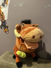 Disney Store The Lion King Pumba Warthog Plush w/ Grub Bugs in Mouth 14  