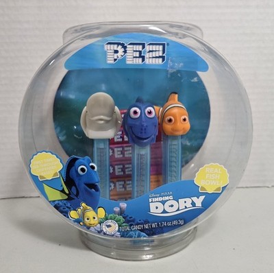 PEZ Finding Dory Fish Bowl Aquarium w/ Nemo, Dory,  Bailey Candy Dispensers