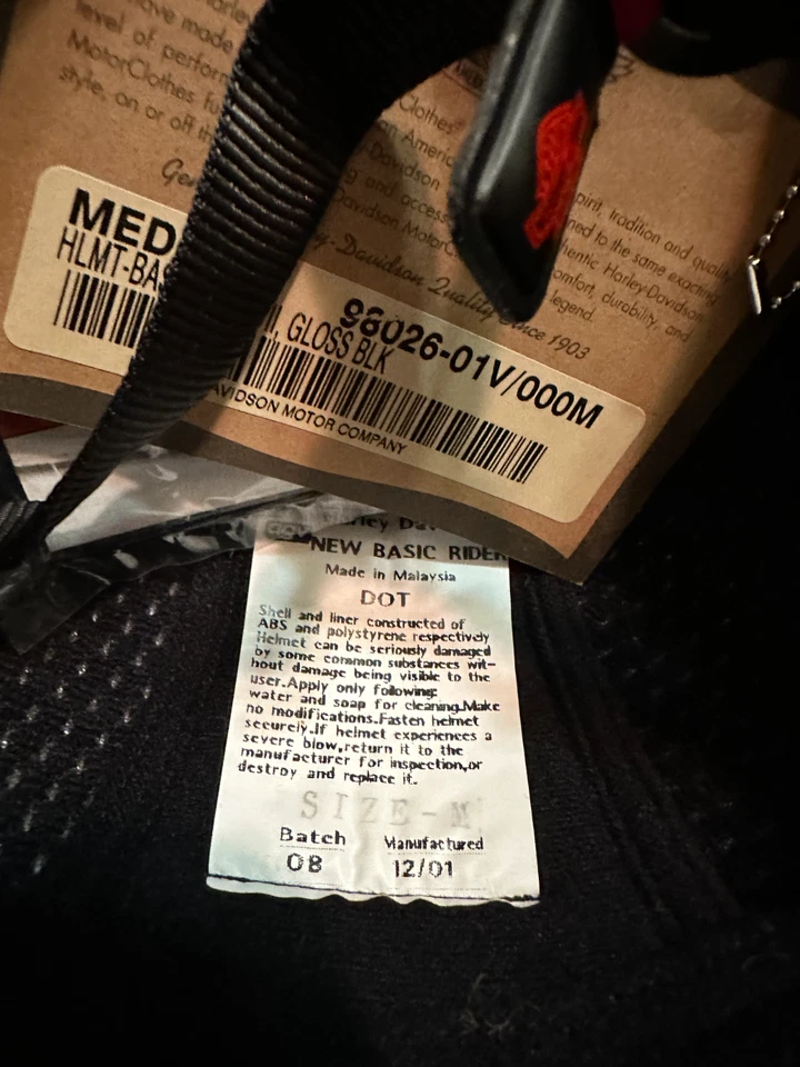 CASCO HARLEY-DAVIDSON BASIC RIDER II 98026-01V/000M NUEVO Foto 2 de 4