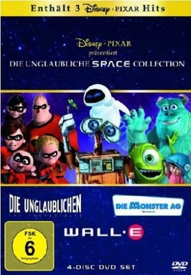 Disney Pixar Die Unglaublichen Monster AG Wall-E DVD 3-Film Collection Deutsch