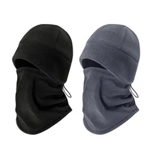Double Layer Cycling Cap Scarf Set Windproof Adjustable for Cold Weather Outdoor