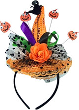 Halloween Witch Hat Headband Dress up Accessory for Kids and Adults