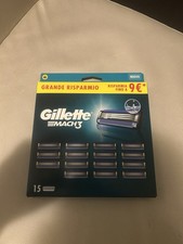 Gillette Mach3 15 Lametta Di Ricambio Per Rasoio Barba Gillette